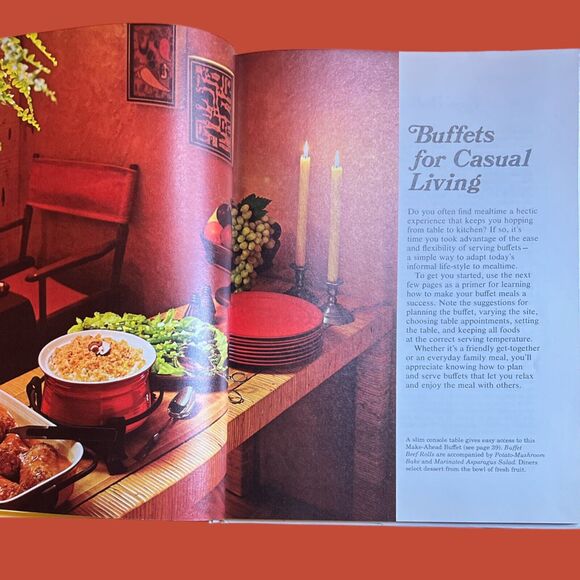 1974 Vintage Better Homes And Gardens Best Buffets Hardcover Cookbook First Ed - Picture 8 of 9